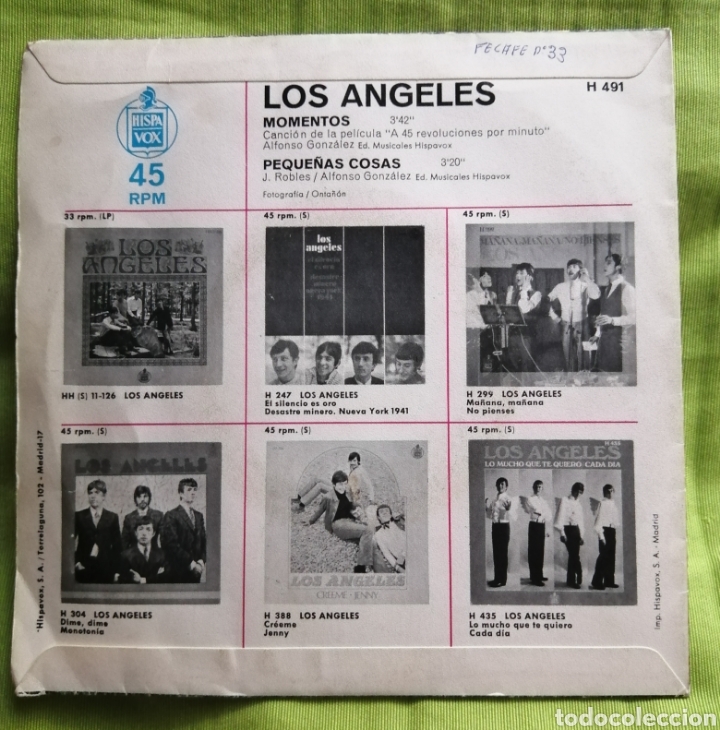 Discos de vinilo: LOS ANGELES Momentos - Foto 2
