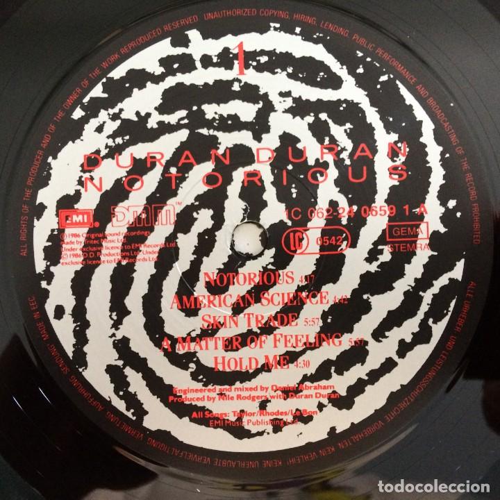Discos de vinilo: Duran Duran &lrm;&ndash; Notorious Holanda,1986 EMI - Foto 5