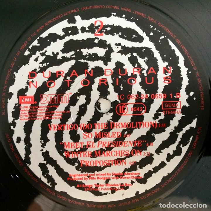 Discos de vinilo: Duran Duran &lrm;&ndash; Notorious Holanda,1986 EMI - Foto 6