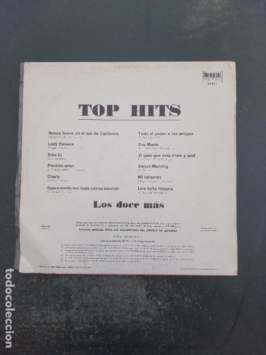 Discos de vinilo: Disco Top Hits-Los doce m&aacute;s - Foto 2