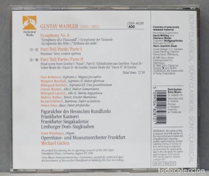 Discos de vinilo: CD. Symphony No. 8. MAHLER. GIELEN - Foto 2