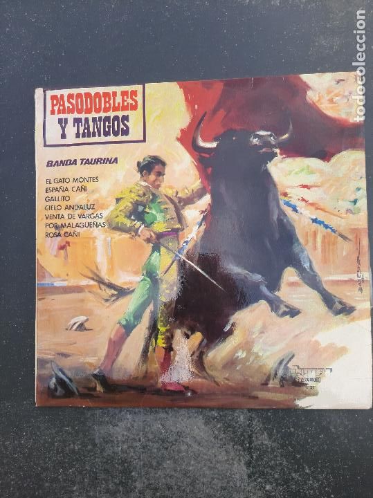 Discos de vinilo: Disco Pasodobles y Tangos de la Banda Taurina - Foto 1
