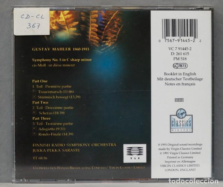 Discos de vinilo: CD. MAHLER. SYMPHONY 5. SARASTE - Foto 2