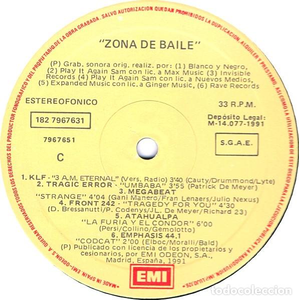 Discos de vinilo: ZONA DE BAILE * 2LP EMI SPAIN 1991 - Foto 2
