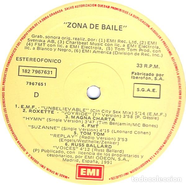 Discos de vinilo: ZONA DE BAILE * 2LP EMI SPAIN 1991 - Foto 3