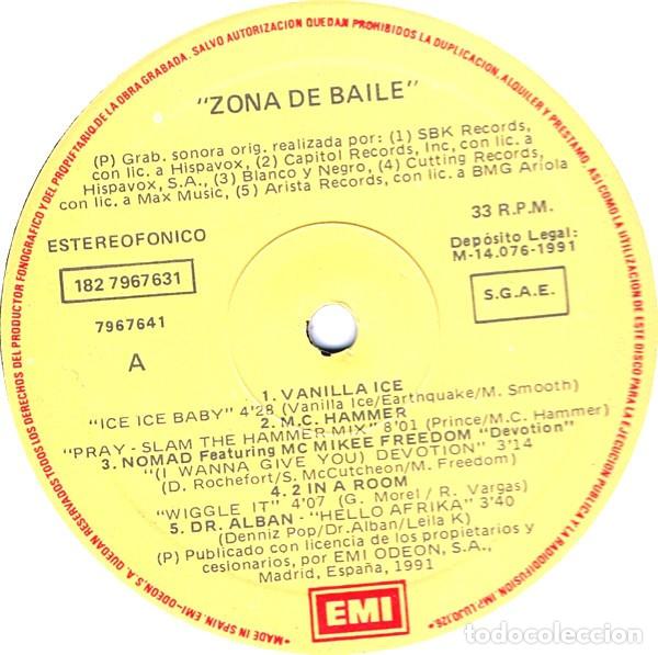 Discos de vinilo: ZONA DE BAILE * 2LP EMI SPAIN 1991 - Foto 4