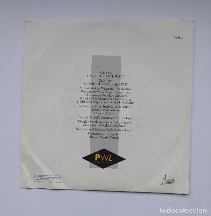 Discos de vinilo: MANDY SMITH - I JUST CANT WAIT. SINGLE. TDKDS21 - Foto 2