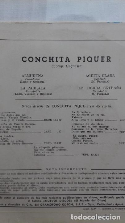Discos de vinilo: Conchita piquer EP DE 4 CANCIONES - Foto 2 - 277515903