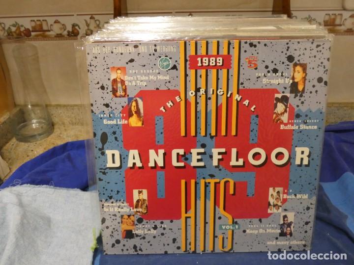 Disques de vinyle: Lp the original dance floor hits of 1989 buen estado general ver artistas en tapa trae pegatas