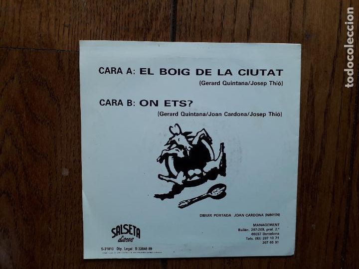 Discos de vinilo: Sopa de cabra - el boig de la ciutat + on ets? - Foto 2