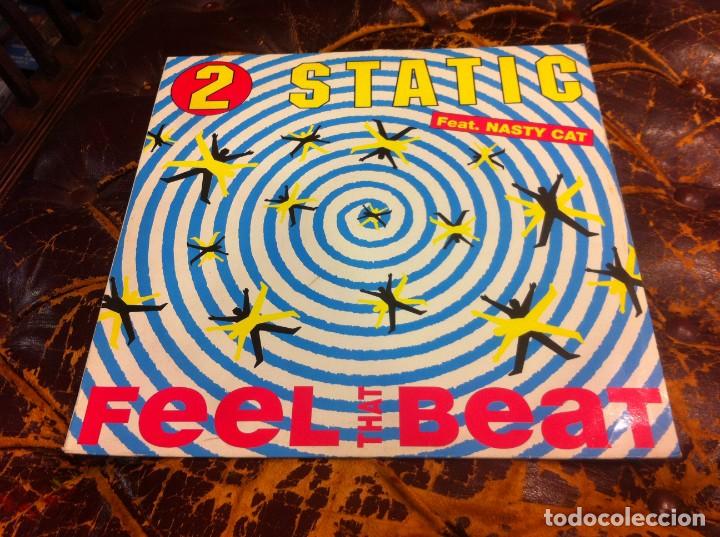 Discos de vinilo: STATIC. FEAT. NASTY CAT. FEEL THAT BEAT. MAXI SINGLE. GERMANY - Foto 1