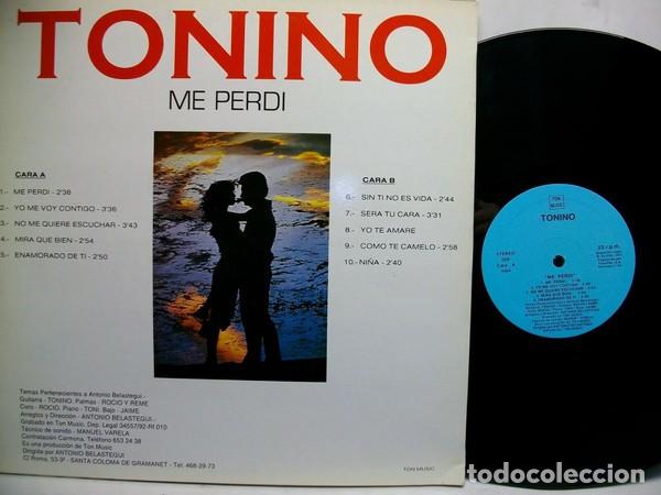 Discos de vinilo: Tonino &lrm;&ndash; Me perdi-SPAIN-LP-1992 - Foto 2