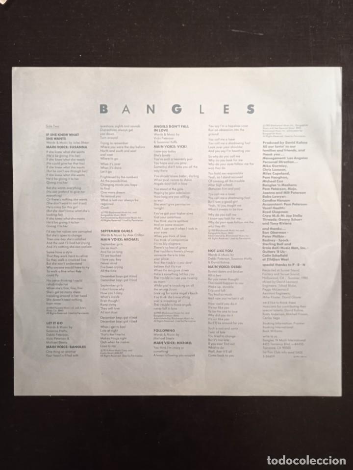 Discos de vinilo: BANGLES DIFFERENT LIGHTH CBS 1985 - Foto 3