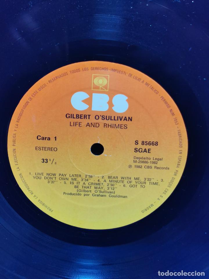 Discos de vinilo: Disco vinilo LP Gilbert Osullivan &lrm;-Life & Rhymes -1982 - Foto 6
