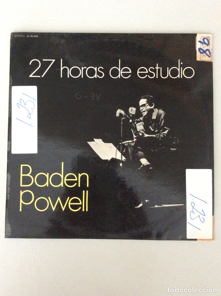 Discos de vinilo: 27 horas de estudio. Baden Powell - Foto 1