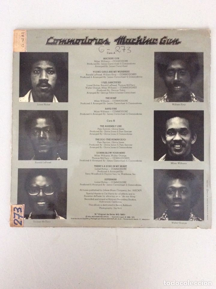Discos de vinilo: Machine gun commodores - Foto 2