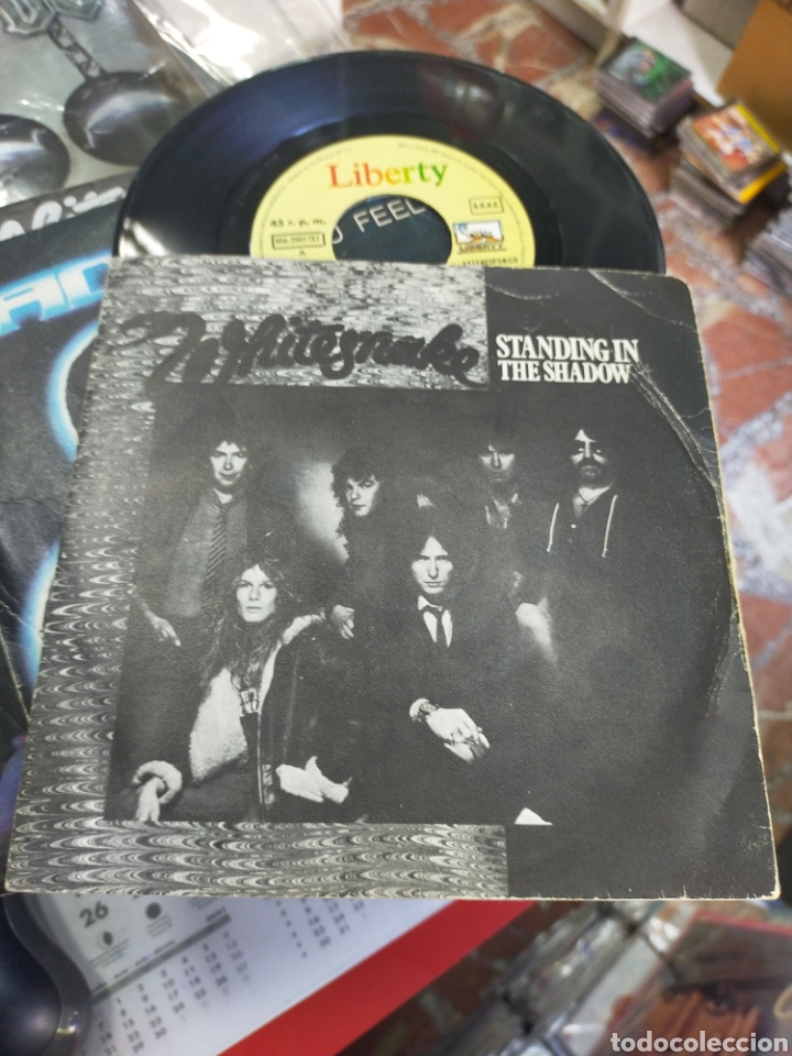 Discos de vinilo: Whitesnake single standing in the shadow Espa&ntilde;a - Foto 1