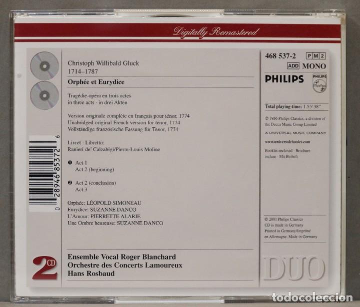 Discos de vinilo: 2 CD. GLUCK. ORPHEE ET EURYDICE - Foto 2