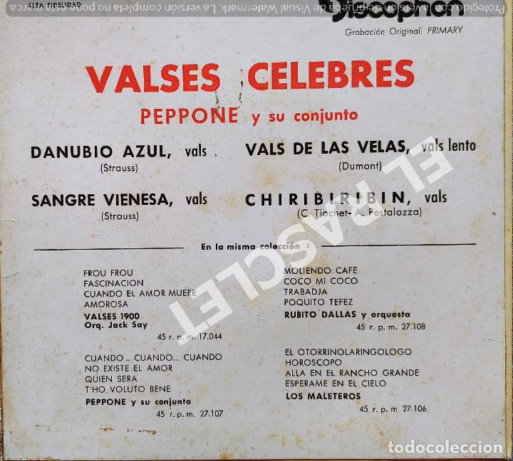 Discos de vinilo: MAGNIFICO SINGLE DE VALSES CELEBRES - Foto 2
