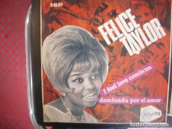 Discos de vinilo: FELICE TAYLOR- I FEEL LOVE COMIN&acute; ON. SINGLE. - Foto 2