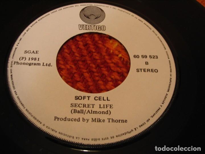Discos de vinilo: SOFT CELL SINGLE SAY HELLO WAVE GOODBYE VERTIGO ESPA&Ntilde;A 1982 - Foto 4