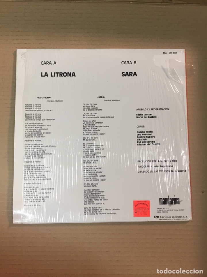 Discos de vinilo: MAXI SINGLE CUCO, LA LITRONA + SARA - Foto 2