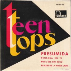Discos de vinilo: TEEN TOPS - PRESUMIDA + 3 (EP FONTANA 1962) COMO NUEVO. Lote 278186283