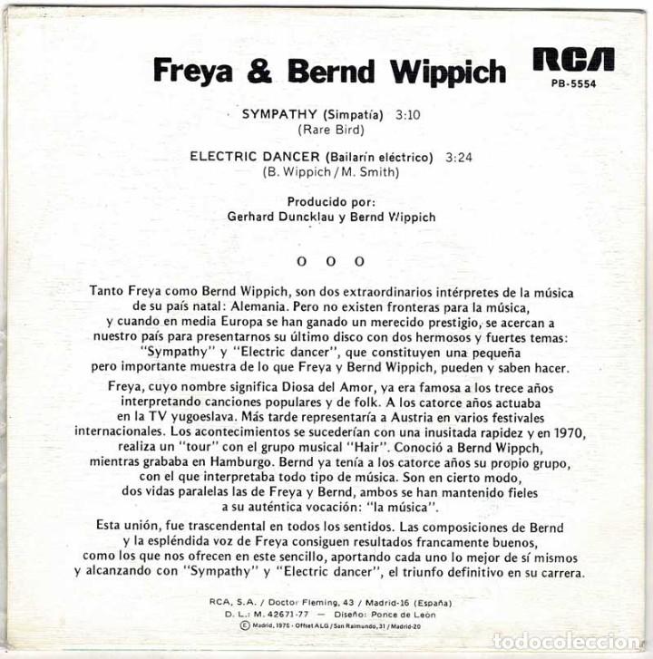 Discos de vinilo: Freya & Bernd Wippich - Sympathy / Electric Dancer. Single - Foto 2