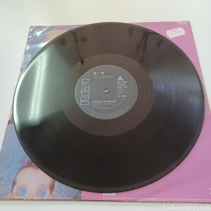 Discos de vinilo: M + M - COOLING THE MEDIUM 1984 RCA MAXI SINGLE - Foto 4
