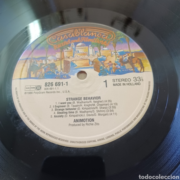 Discos de vinilo: AMONITION - STRANGE BEHAVIOR 1986 HOLLAND - Foto 3