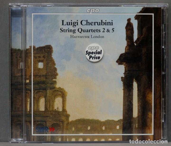 Discos de vinilo: CD. Cherubini. String Quartets Nos. 2 & 5. HAUSMUSIK, LONDON - Foto 1