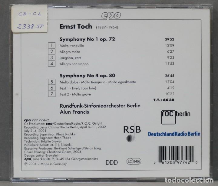 Discos de vinilo: CD. Symphonies 1 & 4. TOCH. FRANCIS - Foto 2