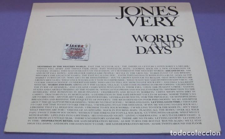 Discos de vinilo: Jones Very - Words And Days - LP - Foto 1
