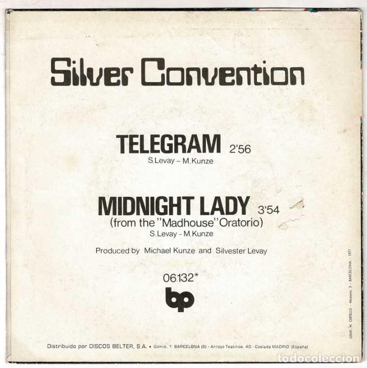 Discos de vinilo: Silver Convention - Telegram / Midnight Lady. Single - Foto 2