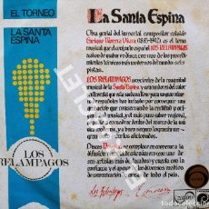 Discos de vinilo: MAGNIFICO SINGLE DE LOS RELAMPAGOS - LA SANTA ESPINA