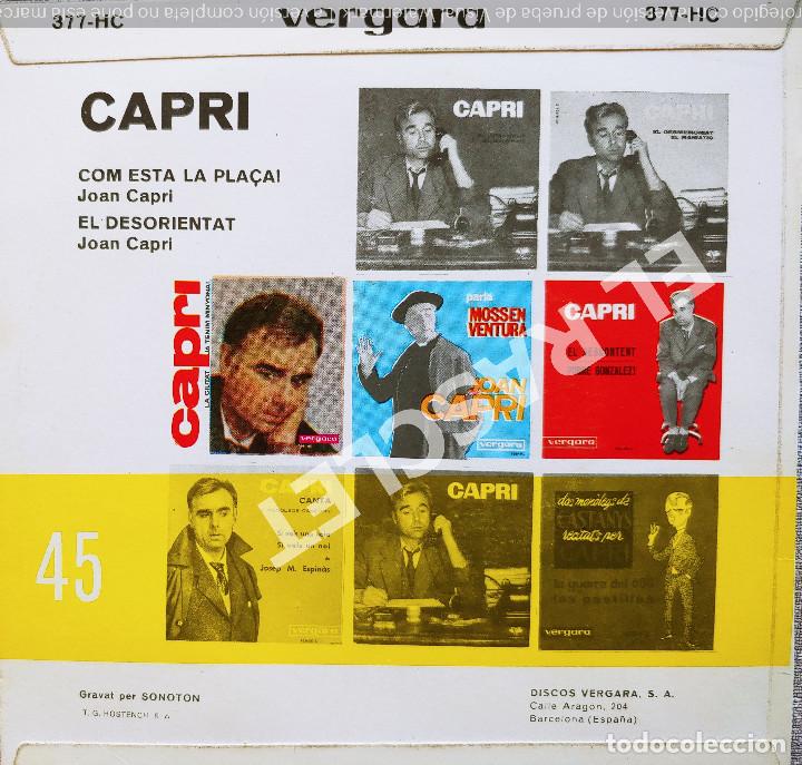 Discos de vinilo: MAGNIFICO SINGLE DE CAPRI - COM ESTA LA PLA&Ccedil;A !! - Foto 2