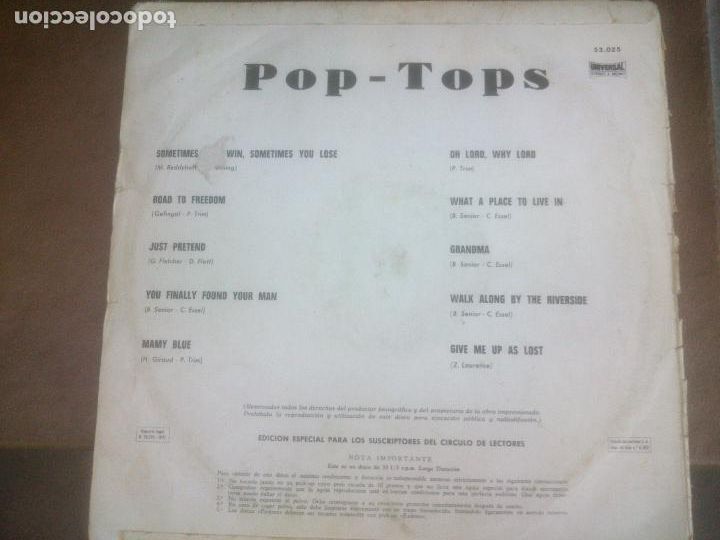 Discos de vinilo: POP TOPS VINILO - Foto 2