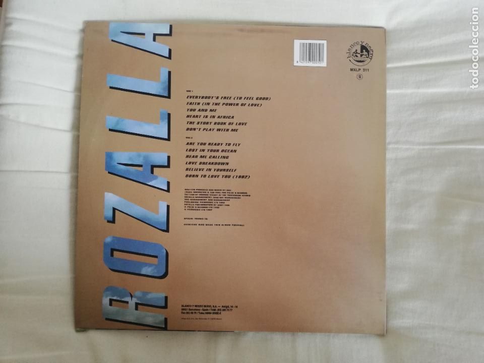 Discos de vinilo: rozalla-everybody&acute;s free.lp espa&ntilde;a - Foto 2