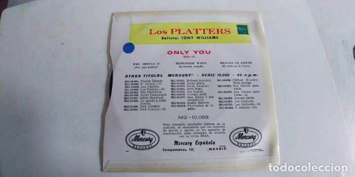 Discos de vinilo: THE PLATTERS-EP ONLY YOU +3 - Foto 2