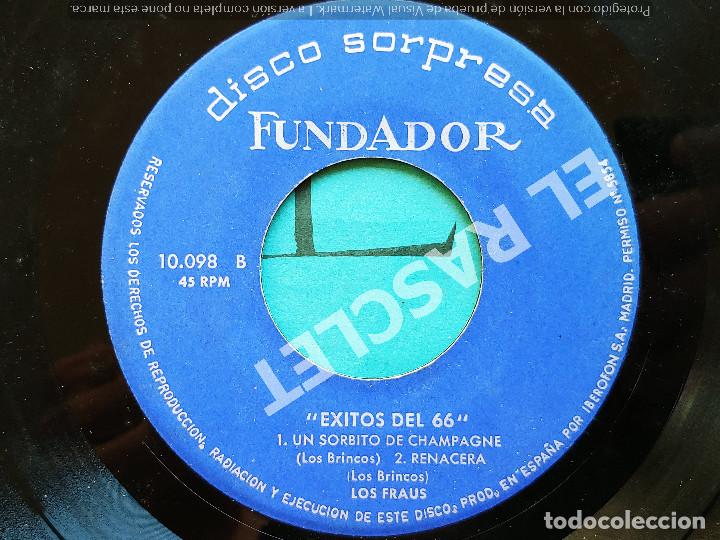 Discos de vinilo: MAGNIFICO SINGLE DE : DISCO SORPRESA FUNDADOR - - EXITOS DEL 66 - Foto 3