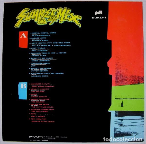 Discos de vinilo: Various &lrm;&ndash; Summer Mix 87-SPAIN-1987-LP - Foto 2