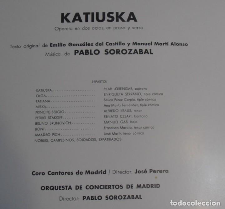 Discos de vinilo: KATIUSCA, PABLO SOROZABAL - Foto 3