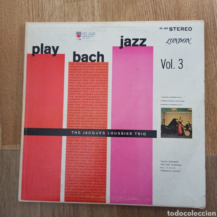 Vinyl-Schallplatten: The Jacques Loussier Trio - Play Bach Jazz Vol. 3 (London Records, Canada, 1962)