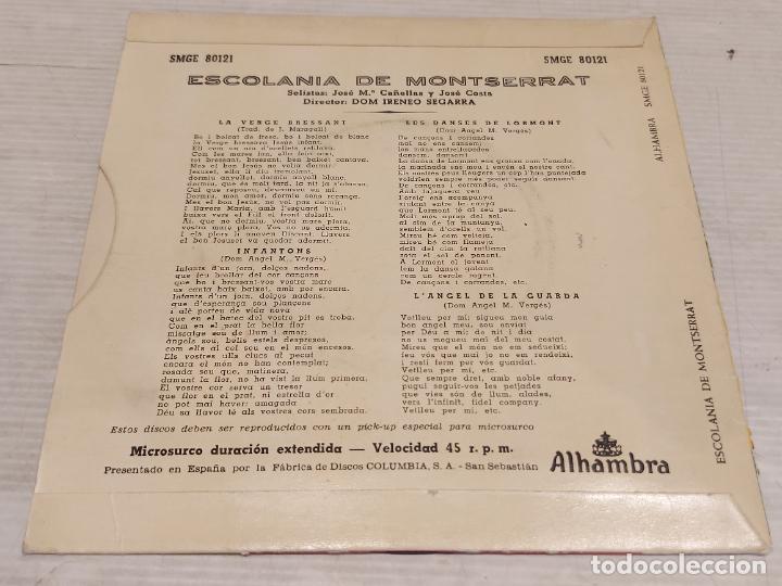 Discos de vinilo: SOLISTAS DE LA ESCOLANÍA DE MONTSERRAT / CESAR FRANCK DUETTOS / EP-ALHAMBRA-1958 / MBC. ***/*** - Foto 2 - 278821513