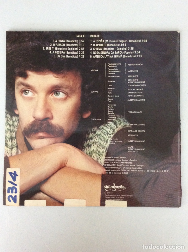 Discos de vinilo: Benedicto. Os nomes das cousas - Foto 2