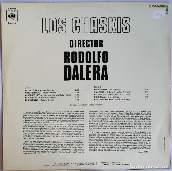 Discos de vinilo: Los Chaskis, Los Chaskis, CBS S 81025 - Foto 2
