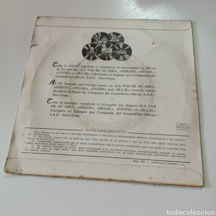 Discos de vinilo: MARIO LANZA - TOSCA, LOS MILLONES DE ARLEQUIN ... - Foto 2
