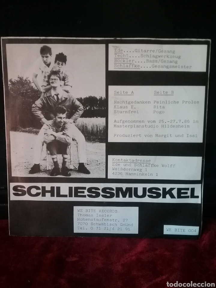 Discos de vinilo: SCHLIEKMUSKEL EP. 1986 We Bite Records - Foto 2