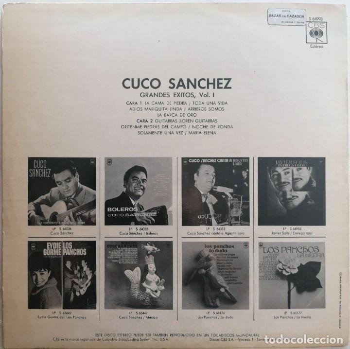 Discos de vinilo: Cuco Sanchez, Grandes Exitos Vol. 1, CBS S 64993 - Foto 2