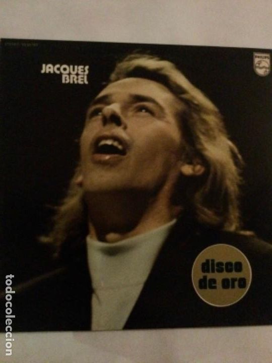 Discos de vinilo: Jacques Brel disco de oro Philips Madrid 1973 - Foto 1